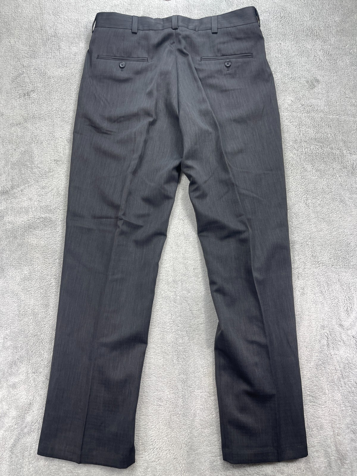 Kenneth Cole Reaction Dress Pants Mens 34×32 Charcoal Gray Textured Sitra Formal