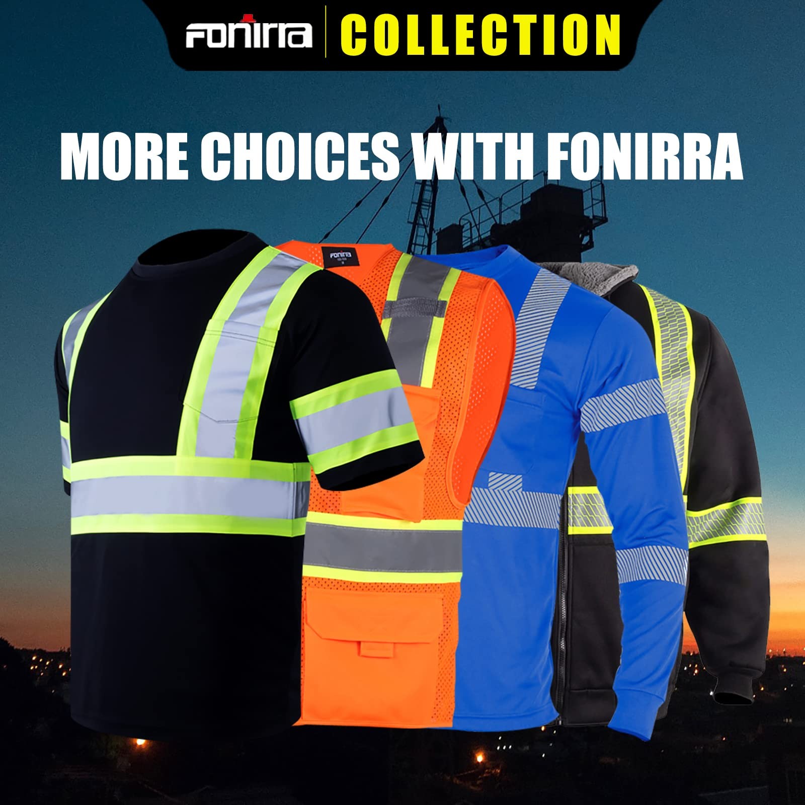 3 Pack Safety Reflective High Visibility Shirt for Men ANSI Class 3 Hi Vis Co…