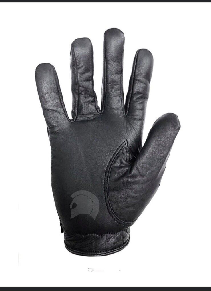 XS Driving Gloves Motorcycle Bikers Leather Police Black Chauffeur Womens Small