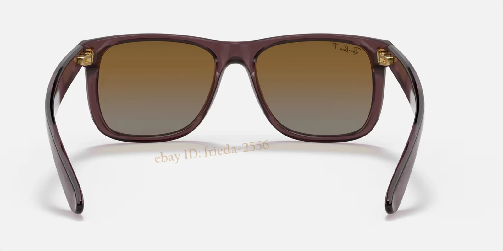 Ray-Ban Justin RB4165 Sunglasses Transparent Dark Brown Polarized Gradient 54MM