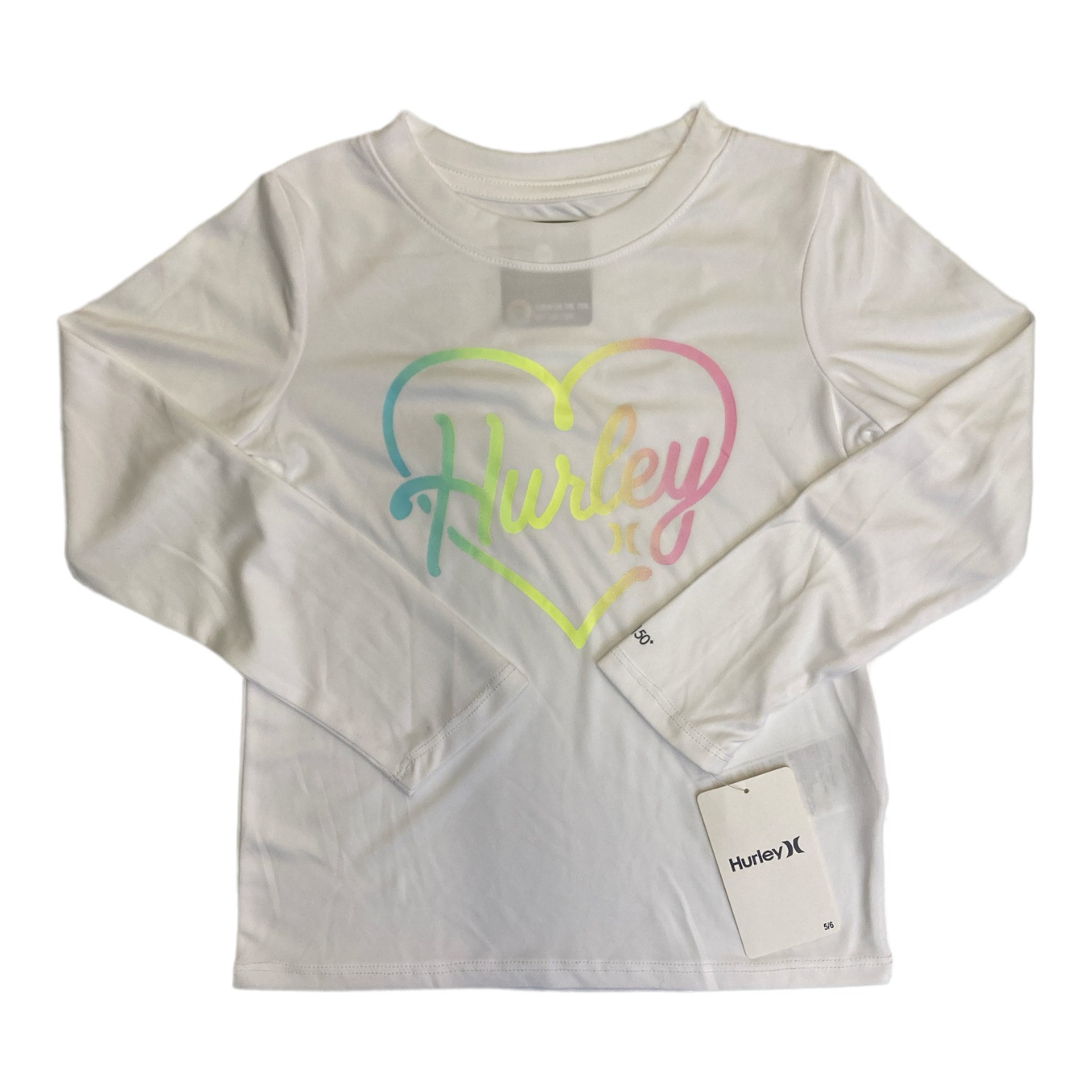 Hurley Girl’s Long Sleeve Dri-Fit UPF 50+ Swim Shirt (5/6)