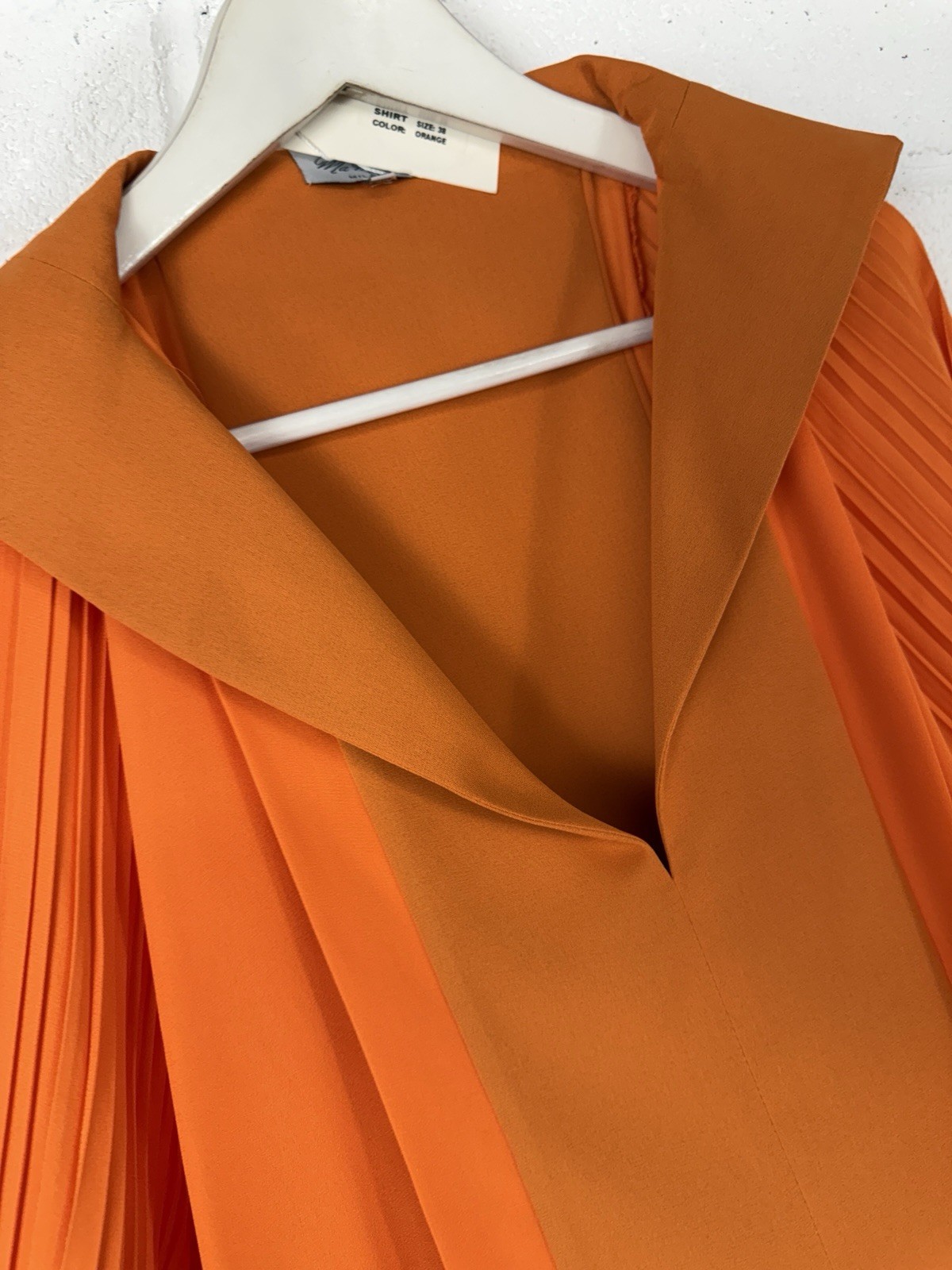 Mia Mulier Milano Blouse Tunic Shirt Medium Orange Oversized Top Italian N46