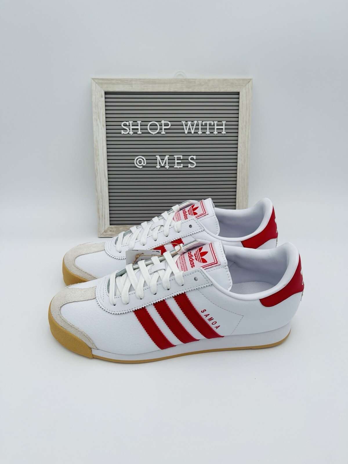 Adidas Samoa Sneakers Original Shoes Cloud White/Better Scarlet JH9079 US 4-12