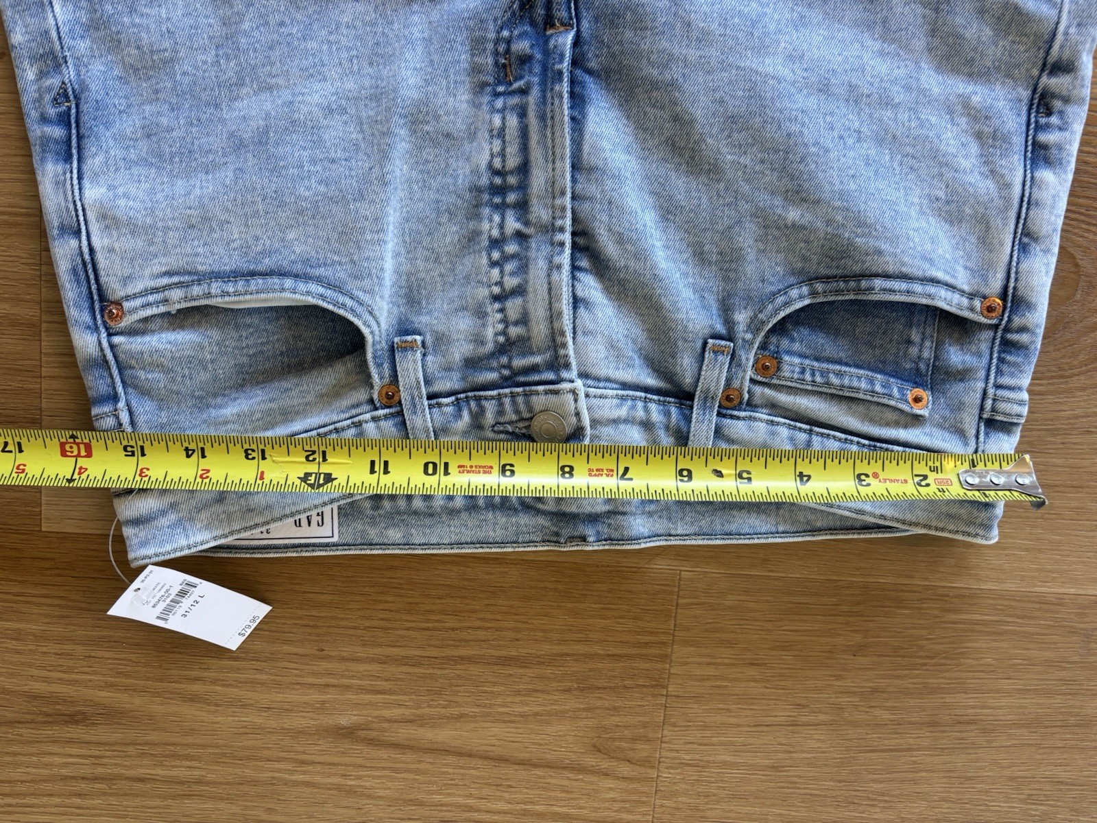 Gap Vintage Slim High Rise Jeans Womens Size 12/31 Light Wash