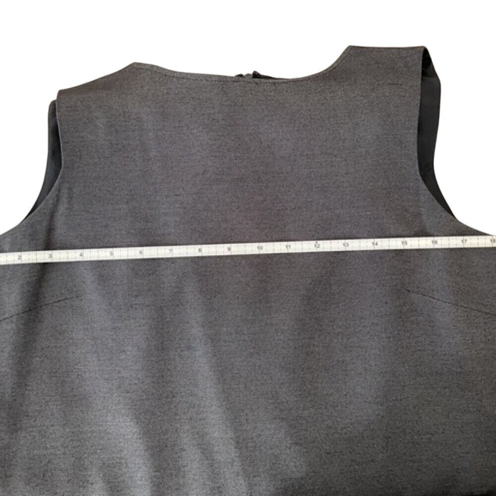 Norton McNaughton Petites Gray Sleeveless Sheath Dress Size 12P Office Career