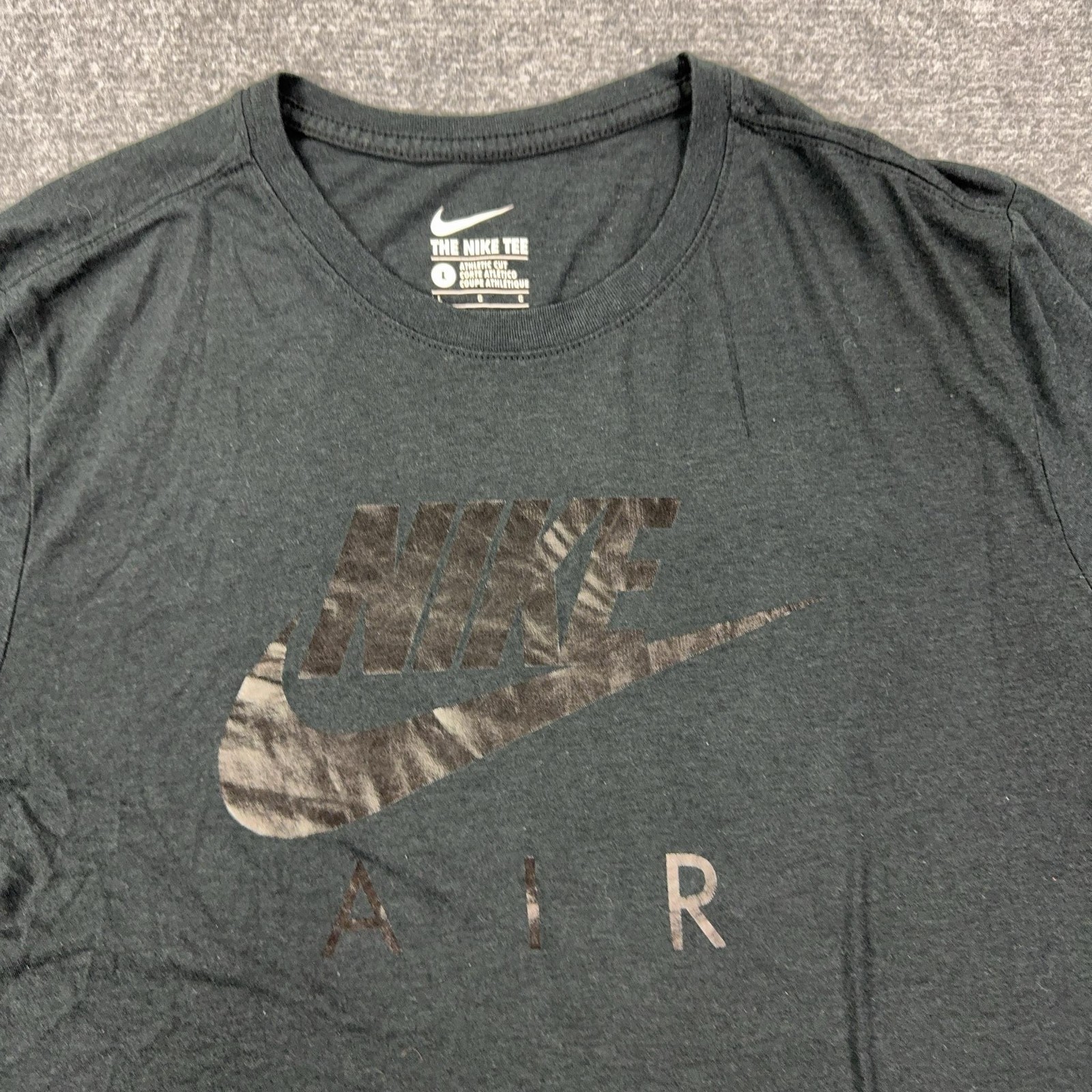 Nike Shirt Mens Large Black Air Logo Graphic Long Sleeve The Nike Tee Tagless
