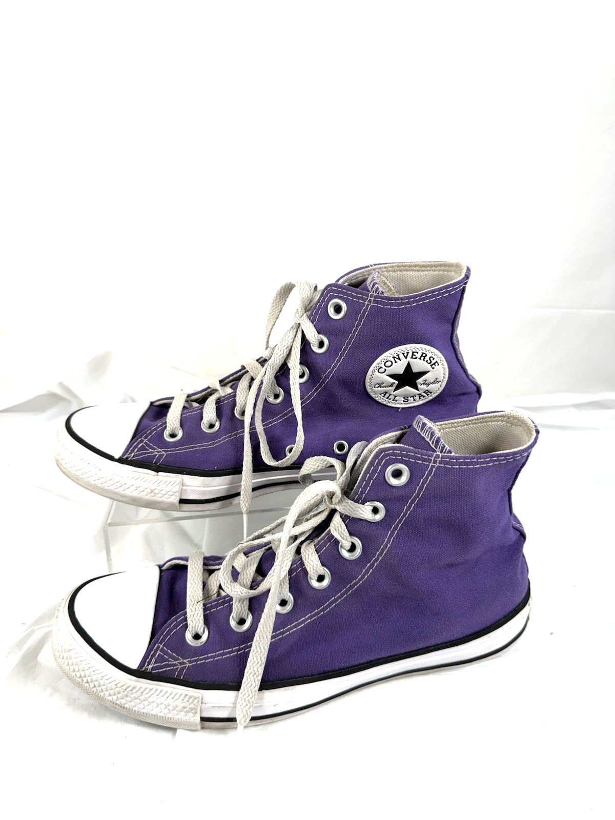 Converse Chuck Taylor All Star High Top Purple Canvas Sneakers 137833F Wo’s 8
