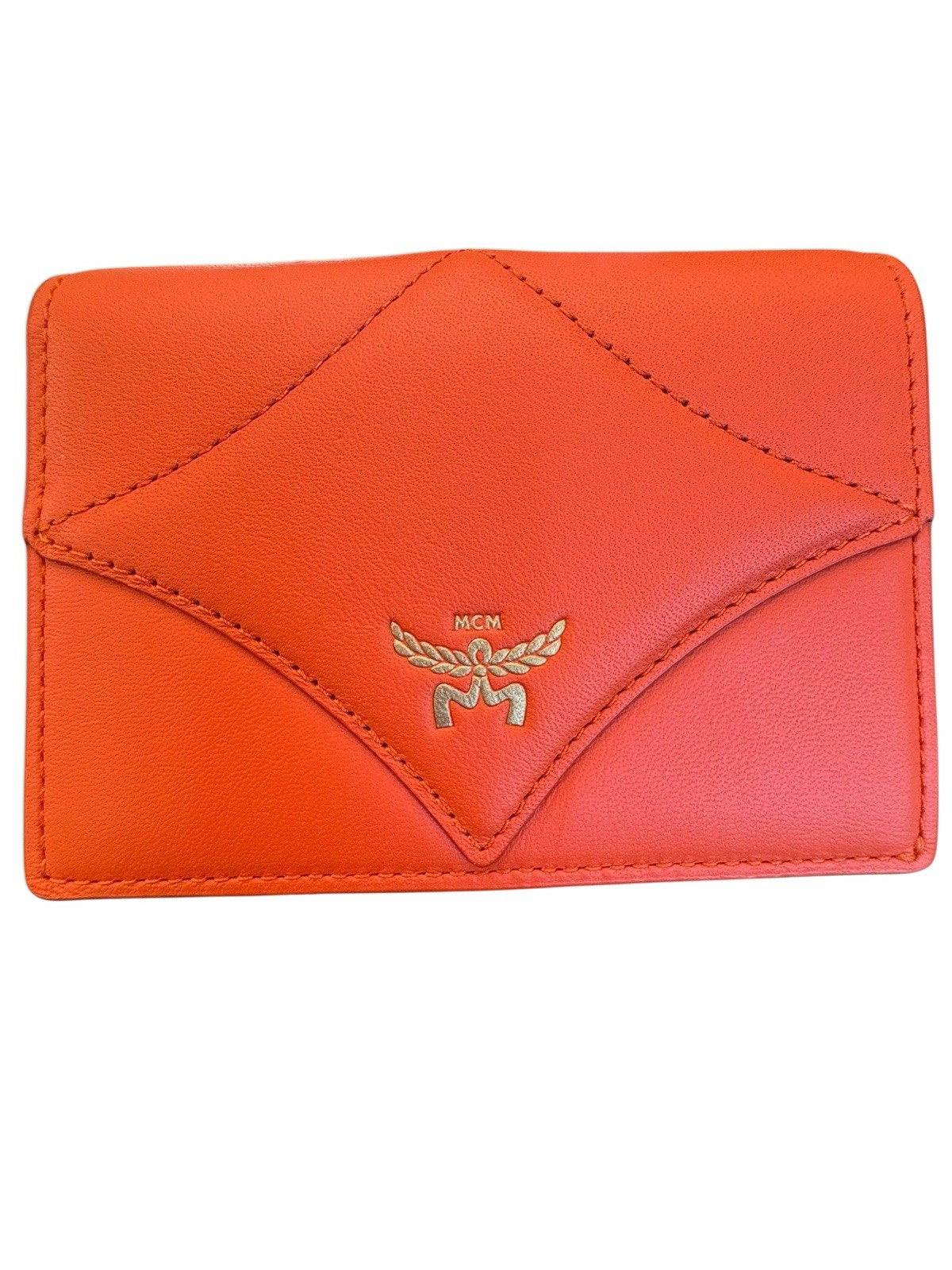 MCM Diamond Small Leather Wallet – Orange – With Dustbag Only