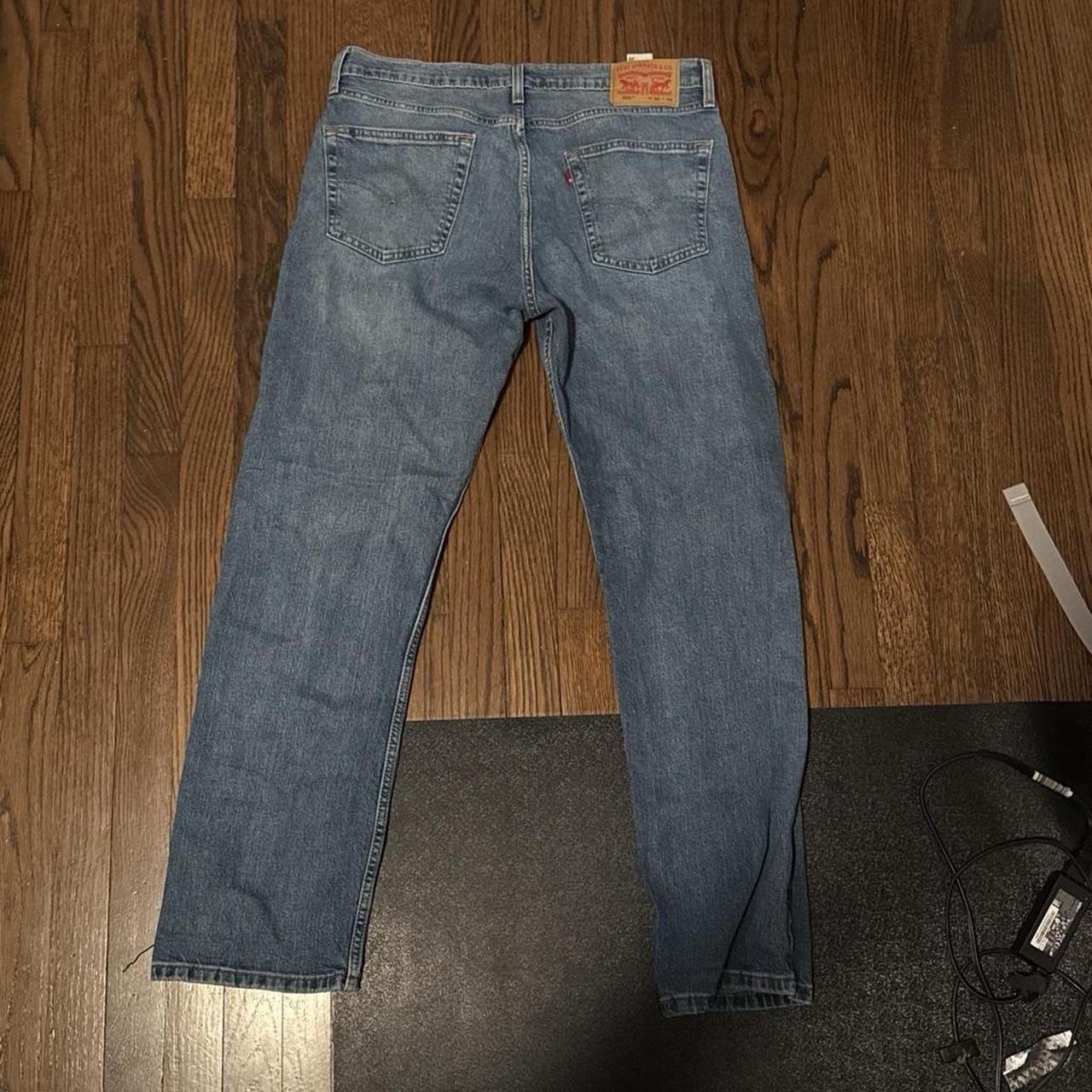 Levi’s Men’s Blue Straight Leg Denim Jeans Medium Wash Regular Fit Zip
