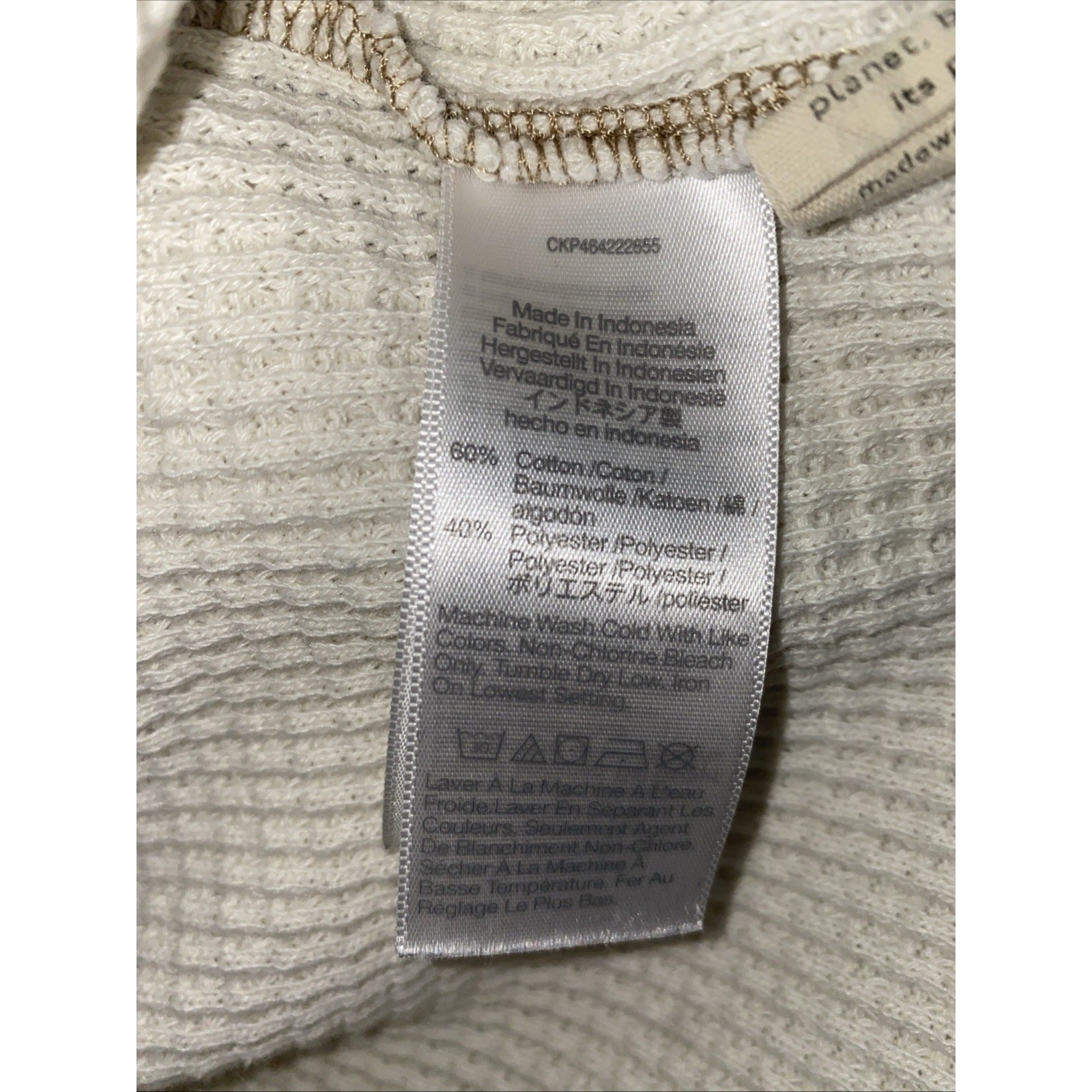 Madewell Waffle Split-Neck Crop Tee Women’s Size XXS NC632