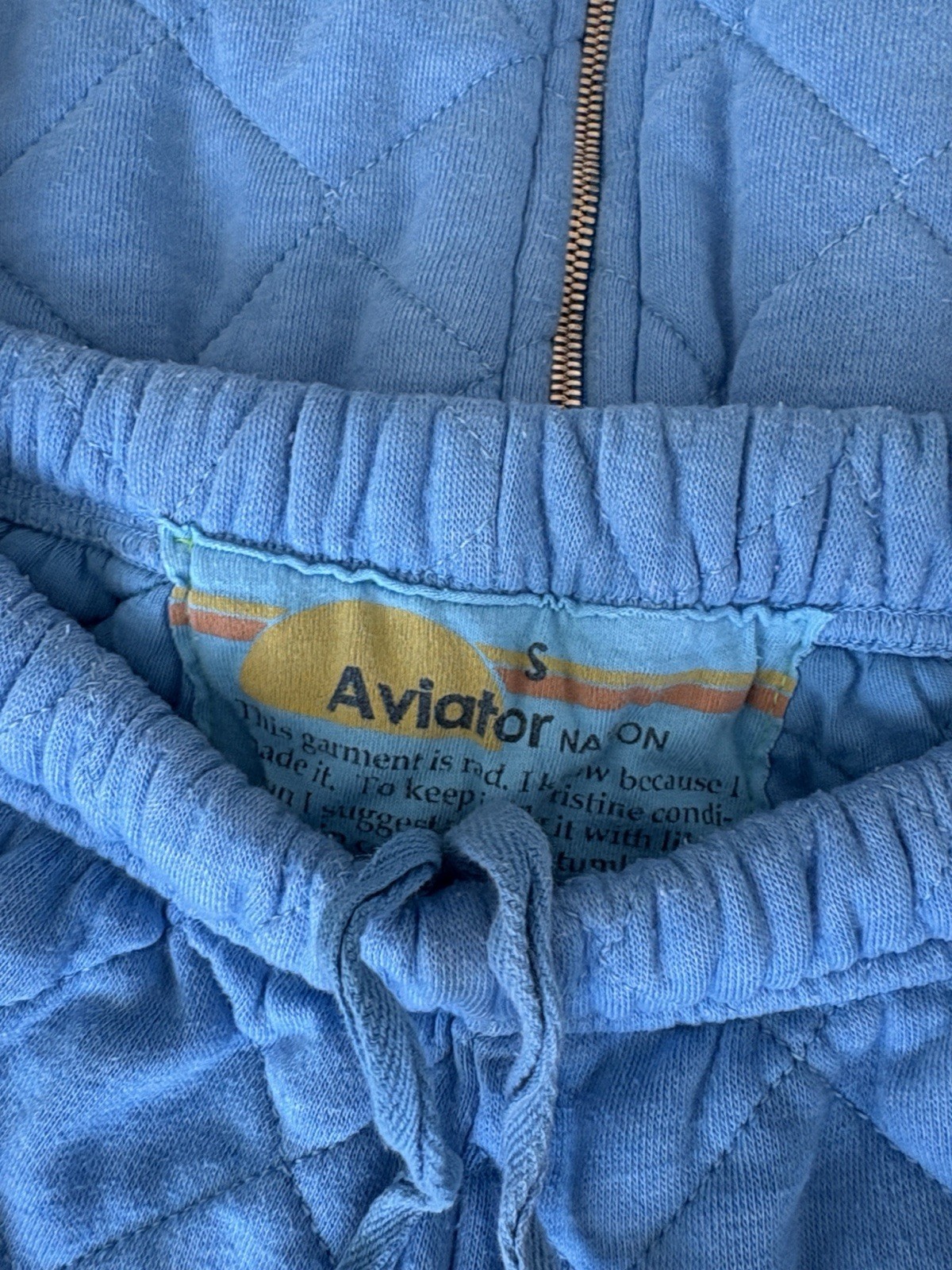 Aviator Nation Blue Set Quilted Size Small