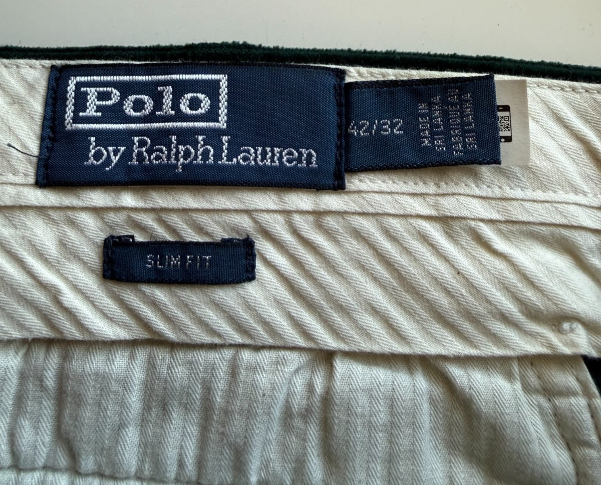Ralph Lauren Courderoy Pant Men’s Size 42″ Waist Forest Green