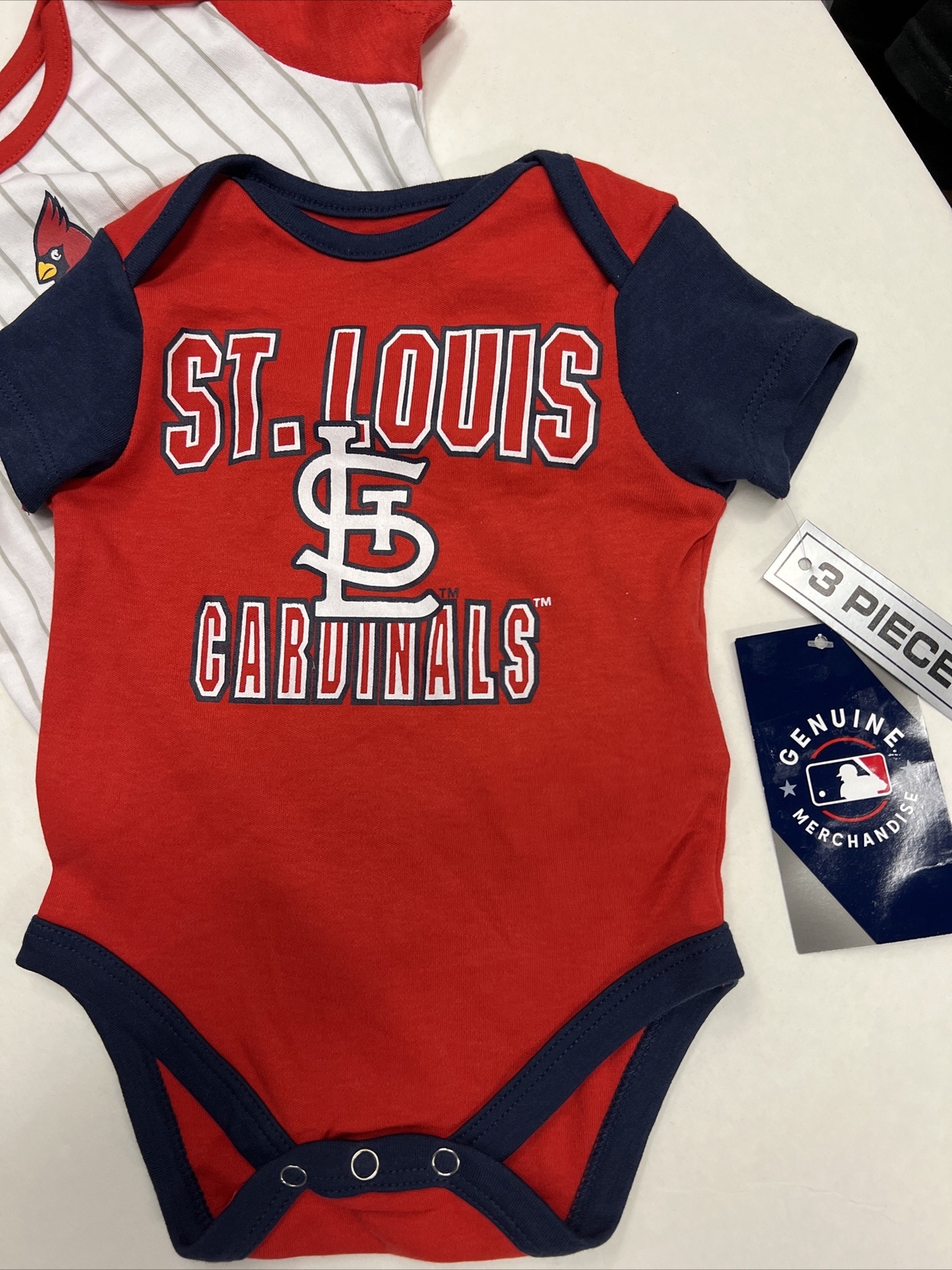 3 Pack St. Louis Cardinals baseball 3 Designs One Piece bodysuits Baby Clothing