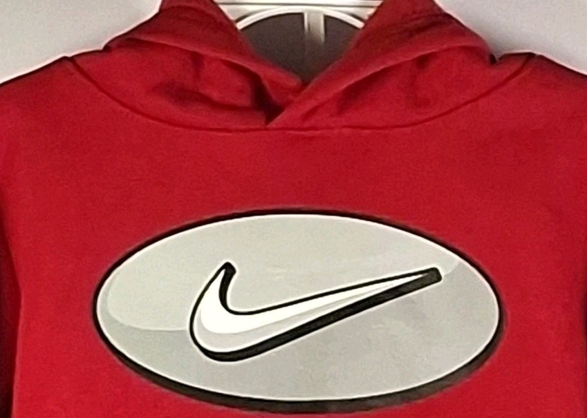 Nike Boys Size 4 (3-4Y) Block Hoodie & Pants 2 Pc. Set, Gray Pants/Red Hoodie