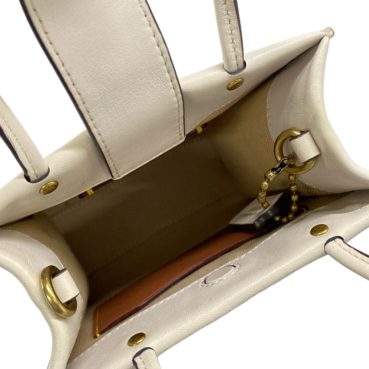 COACH Mini Kashin Tote C4828 Ivory Leather From Japan