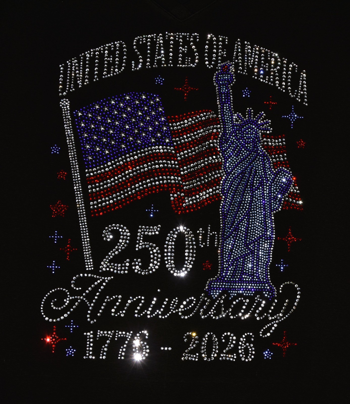America’s 250th Birthday rhinestone shirt or tank XS S M L XL XXL 1X 2X 3X 4X 5X