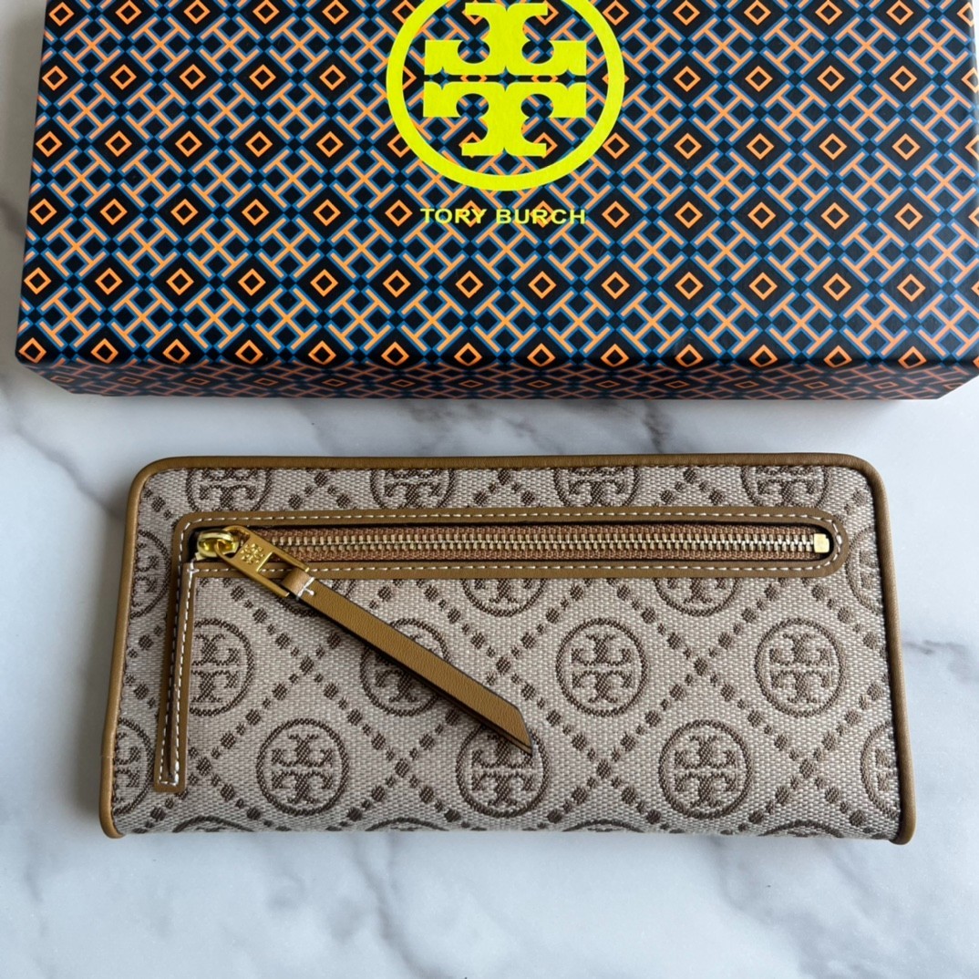 tory burch THOMOGRAM JACQUARD SLIM WALLET