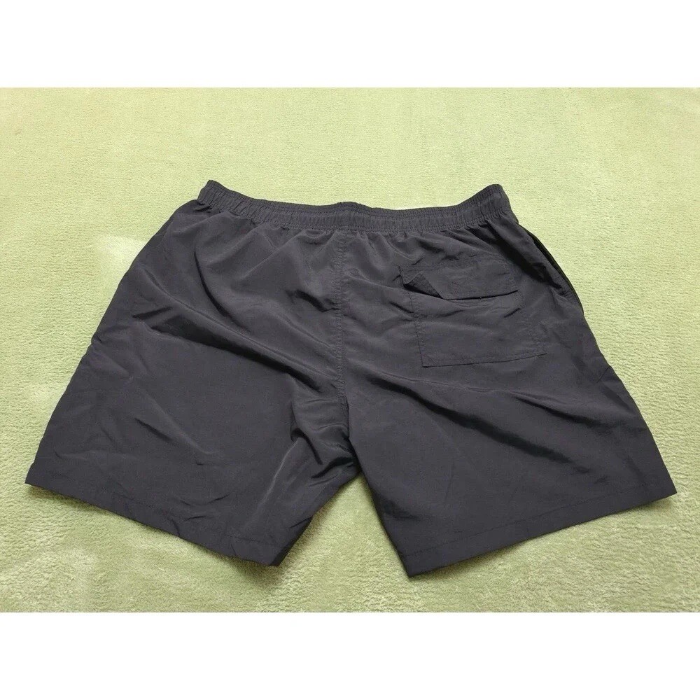 Men’s Black Solid Sweat Shorts XL Regular Drawstring Elastic Waist Pockets