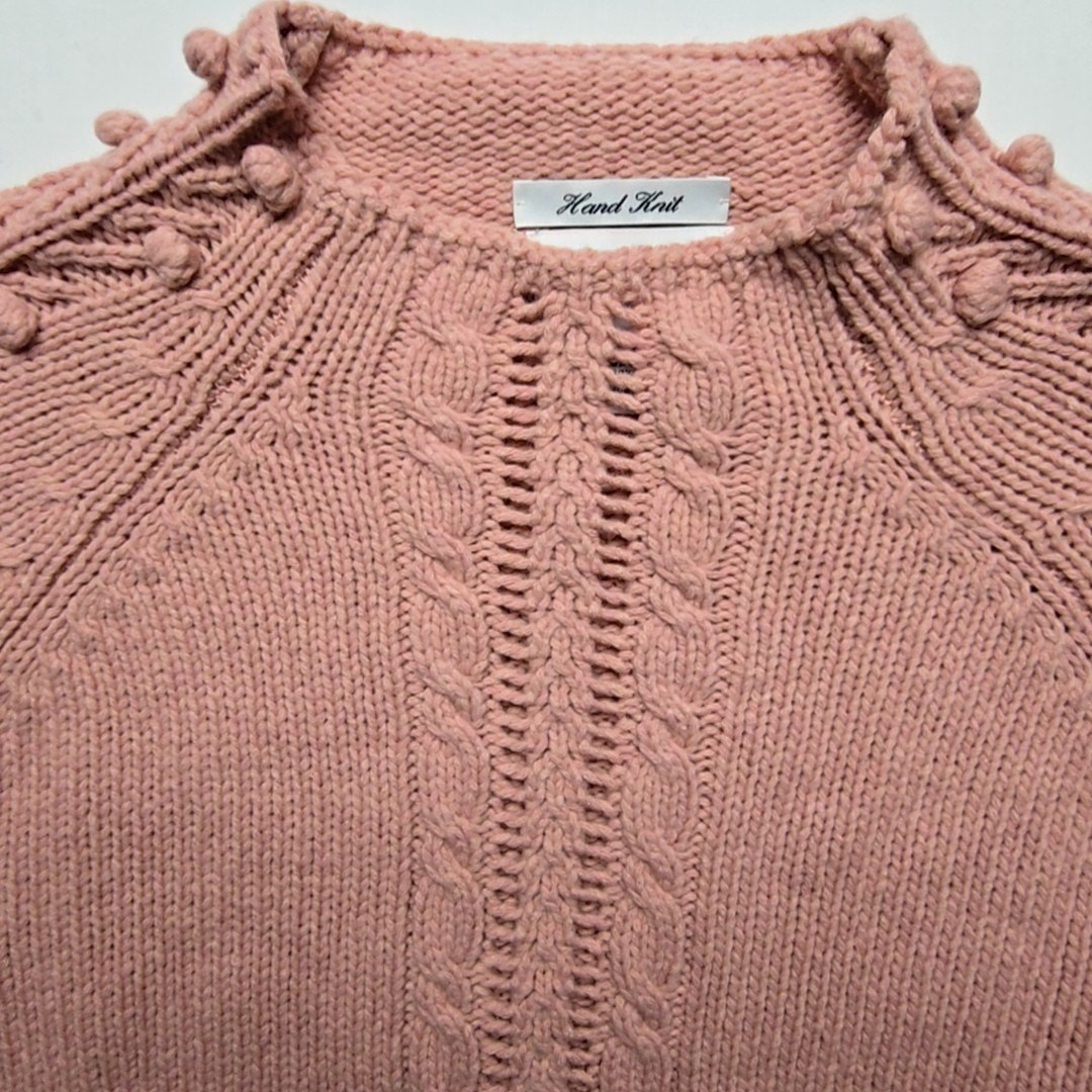 Vintage Westbound Hand Knit Pink Sweater XL Women’s Acrylic Wool Blend 90s