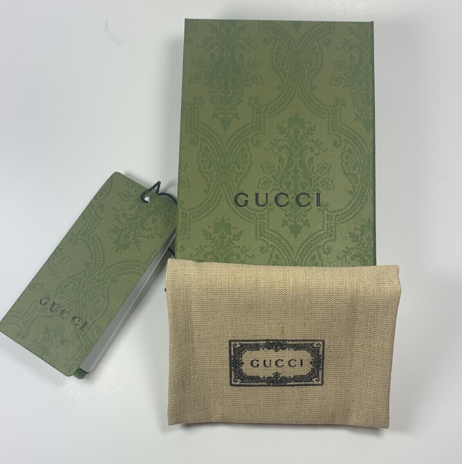 GUCCI MARMONT BLACK GG LEATHER WALLET CARD CASE HOLDER