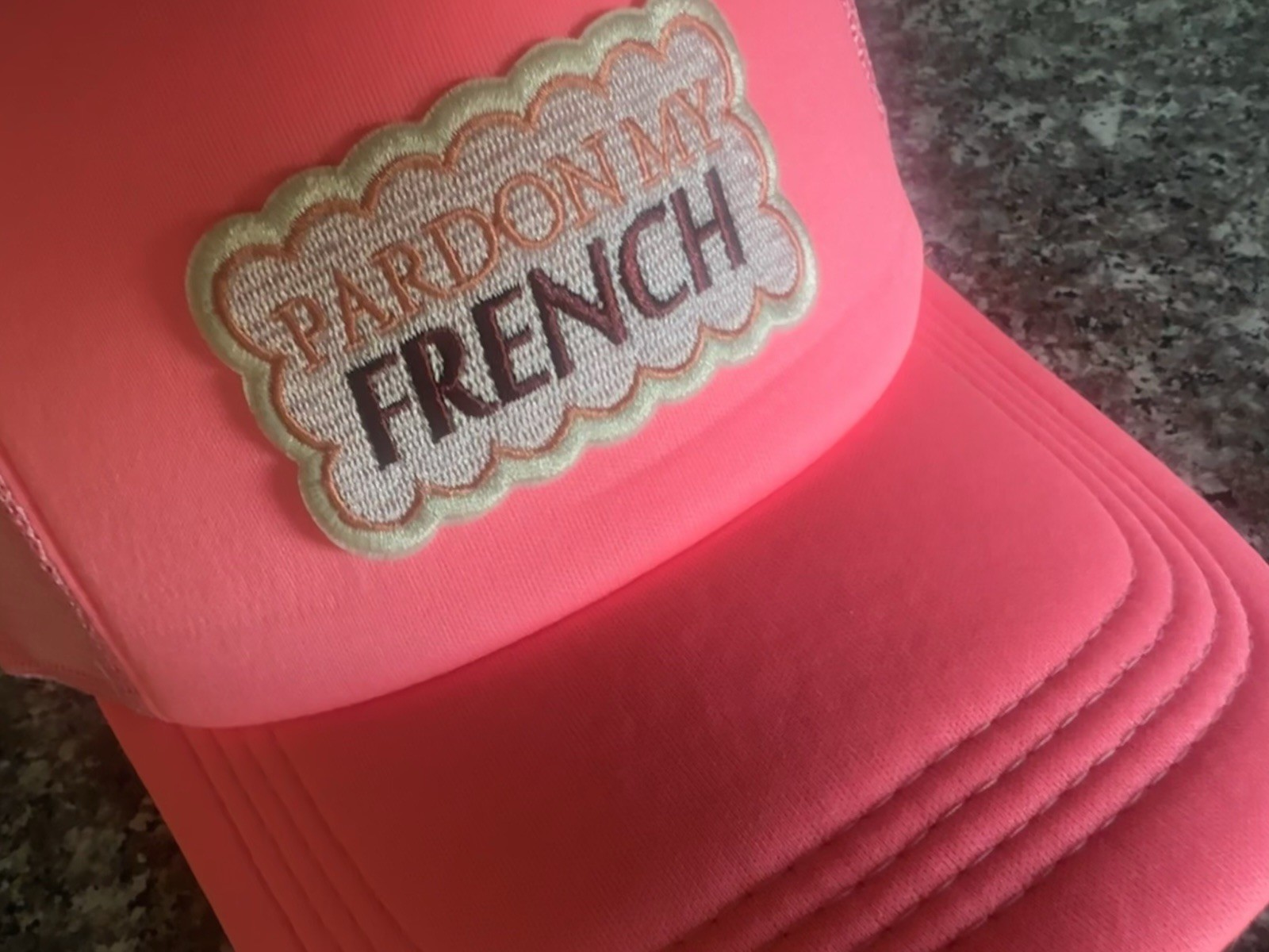 PINK Funny Quote Retro Hat Foam Mesh Baseball Cap Snapback Hats Caps Funny NEW