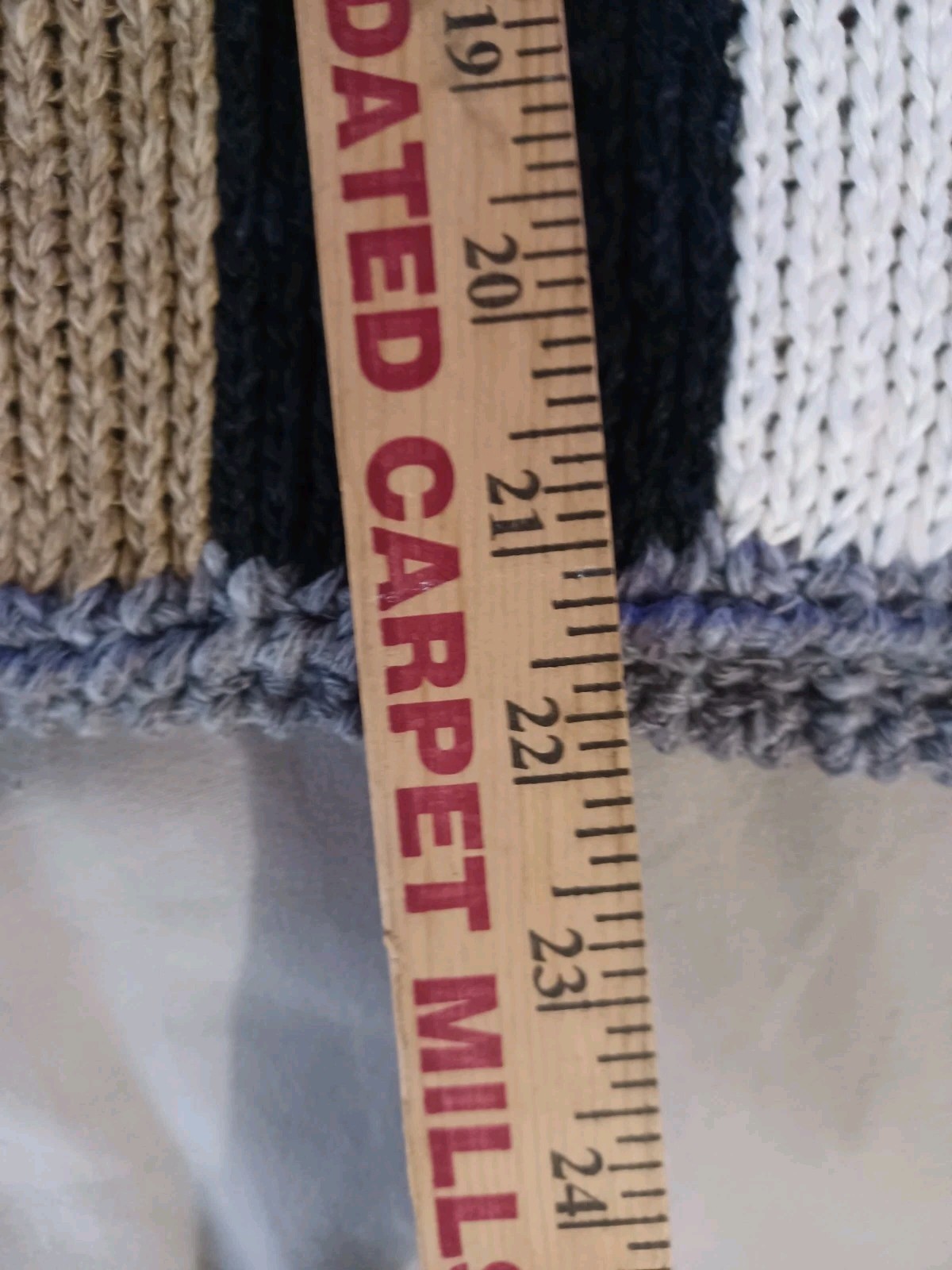 Renee Tener for Jeanne Pierre womans s geometric hand knit sweater linen blend