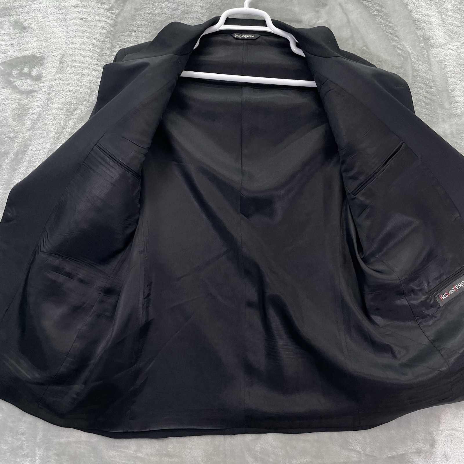 YVES saint Laurent Blazer Men 44R Jacket tuxedo one button supper formal black