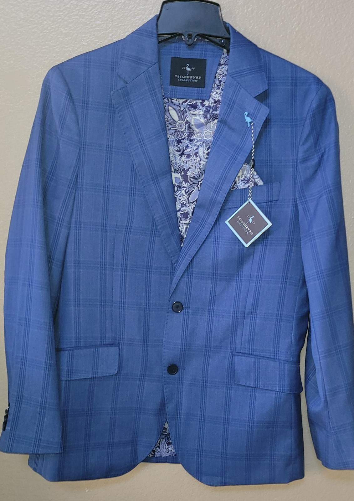 Tailorbyrd Men’s Sport Coat-Blazer, Tailorbyrd Men’s Jacket, 38R/48R, Royal