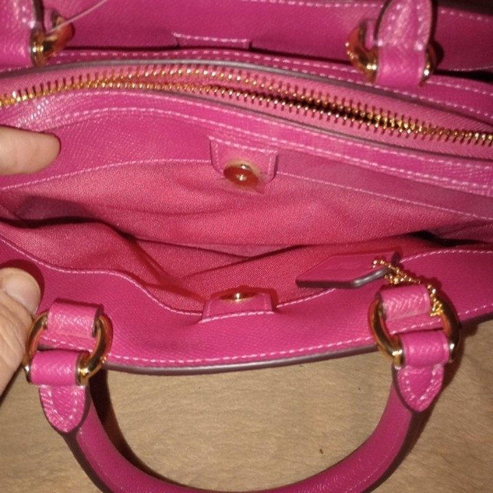 NWT Coach Mini Lilly Carryall in Bold Pink
