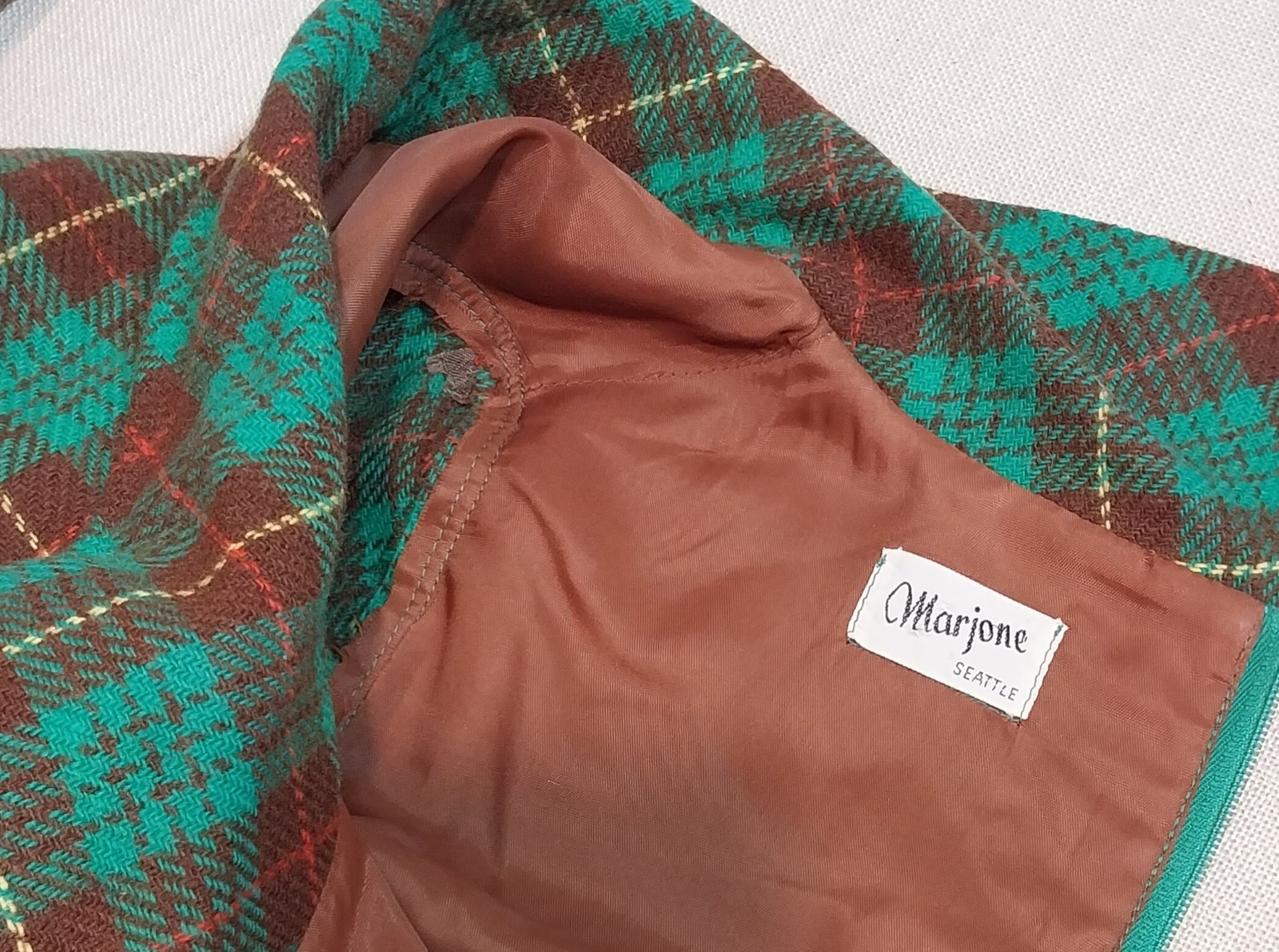 Vintage ‘Marjone Seattle’ Plaid Wool Dress 1960’s