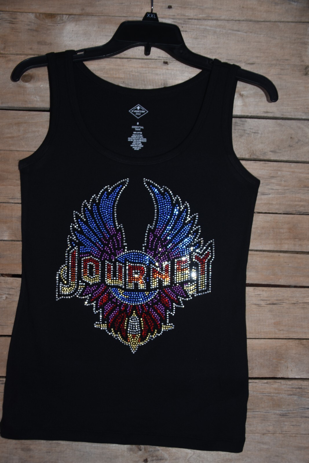 Journey rhinestone tank top sizes XS,X,M,L,XL,XXL,1X,2X,3X,4X,5X