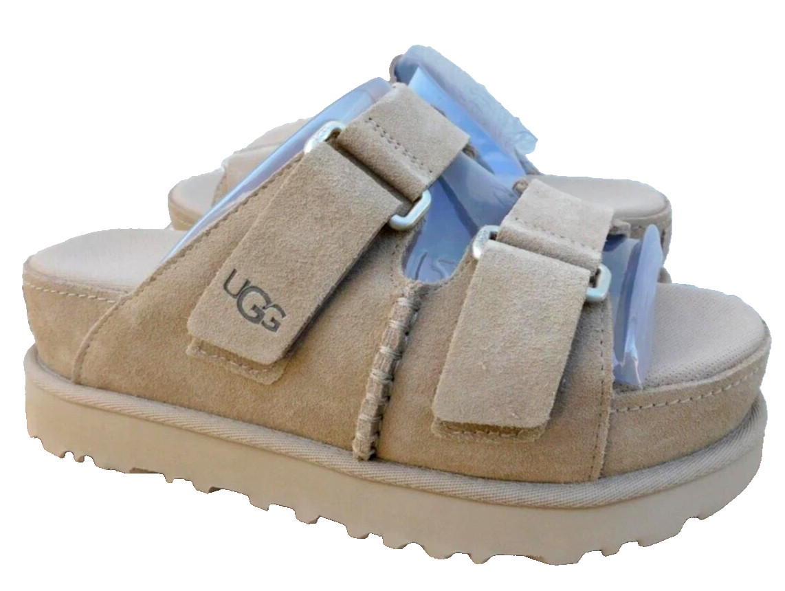UGG 1155458 Women’s GOLDENSTAR HI Slide Adjustable Vamp Straps Suede Sandal New