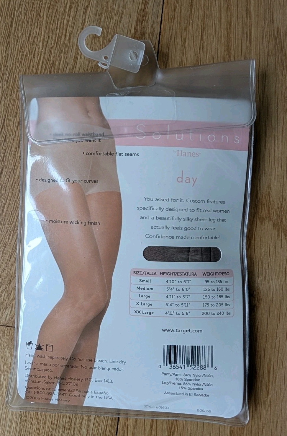 Hanes Solutions Silky Soft Sheer Leg Pantyhose XL Java Medium Control