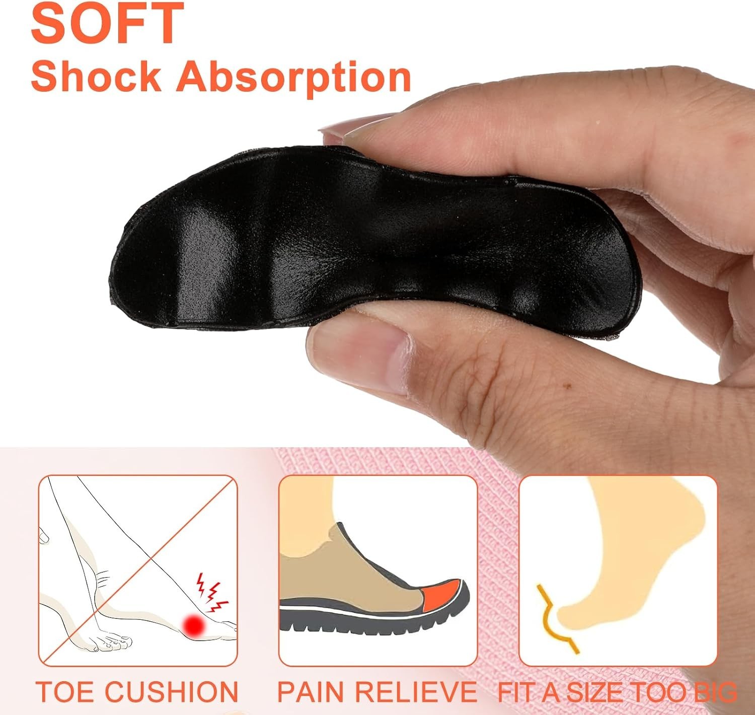 6 PCS Shoe Filler Insert for Loose Shoe, Toe Cushion Fillers Make Shoes Fit, …