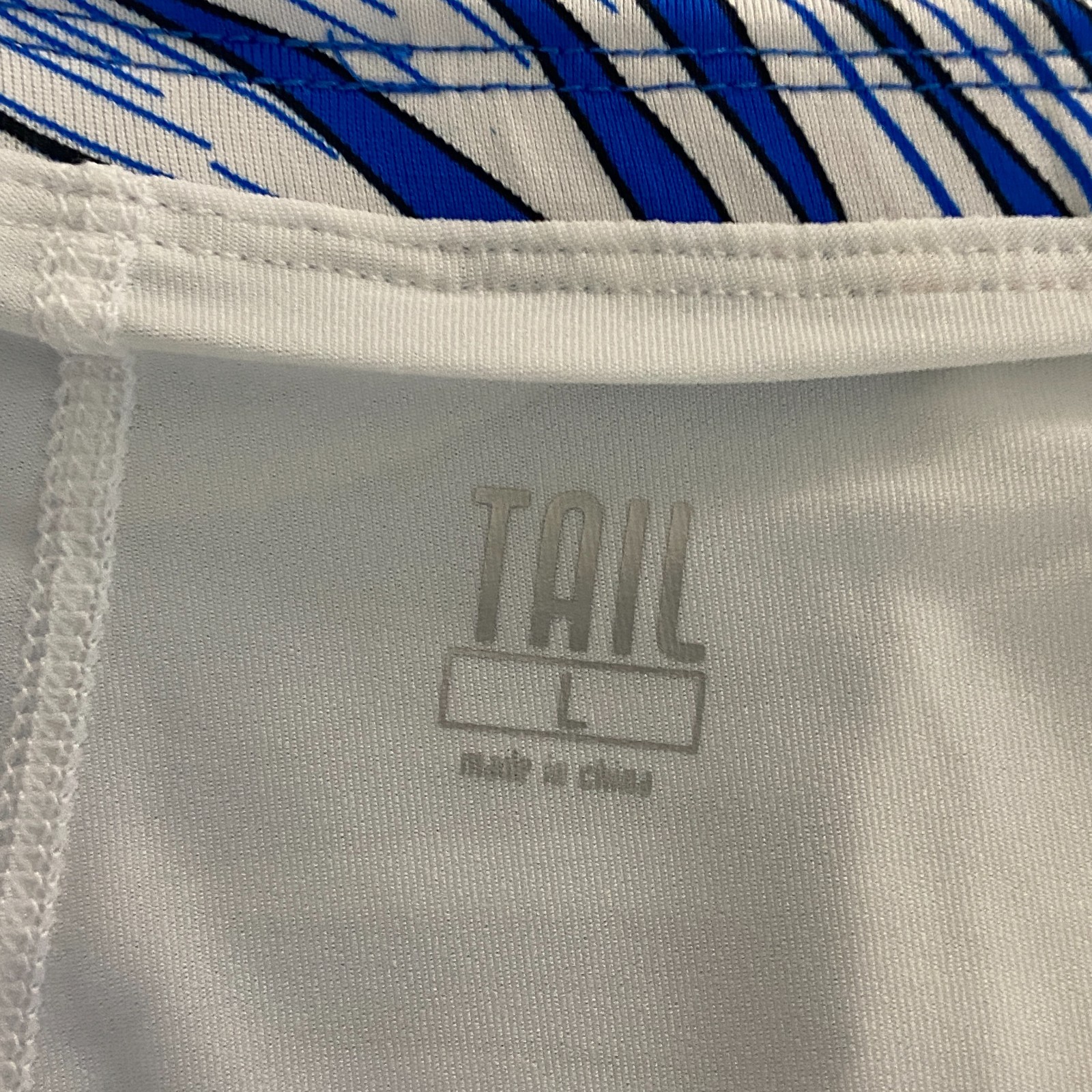 Tail Skort Size Large Blue Tropical Pull On Pockets Golf UPF 50+