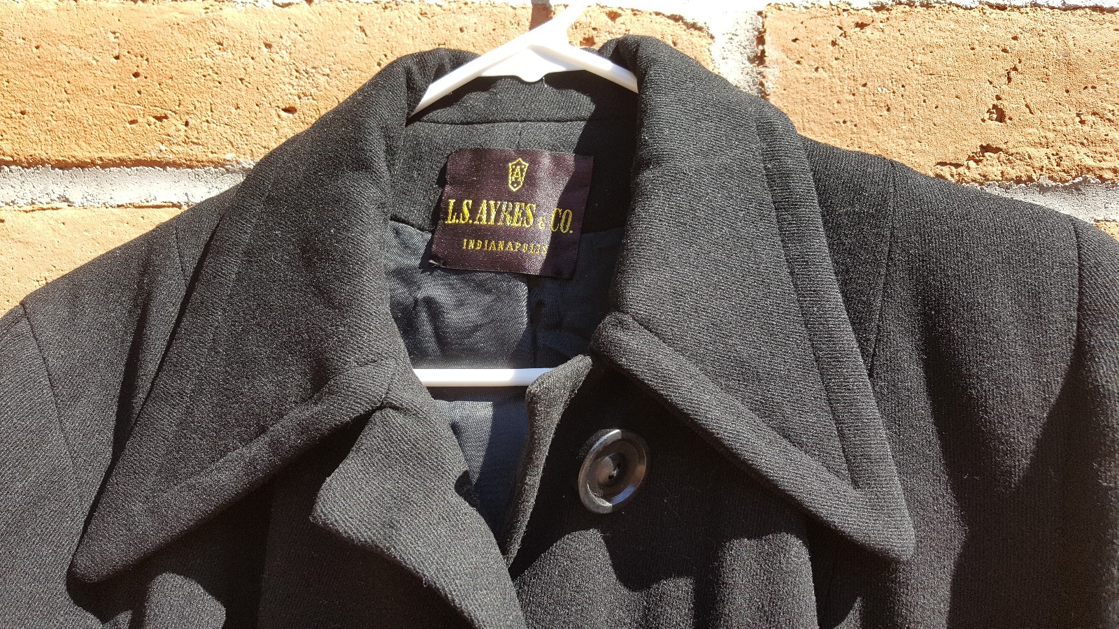 WARM 1940s Black Tightly Woven Wool Coat