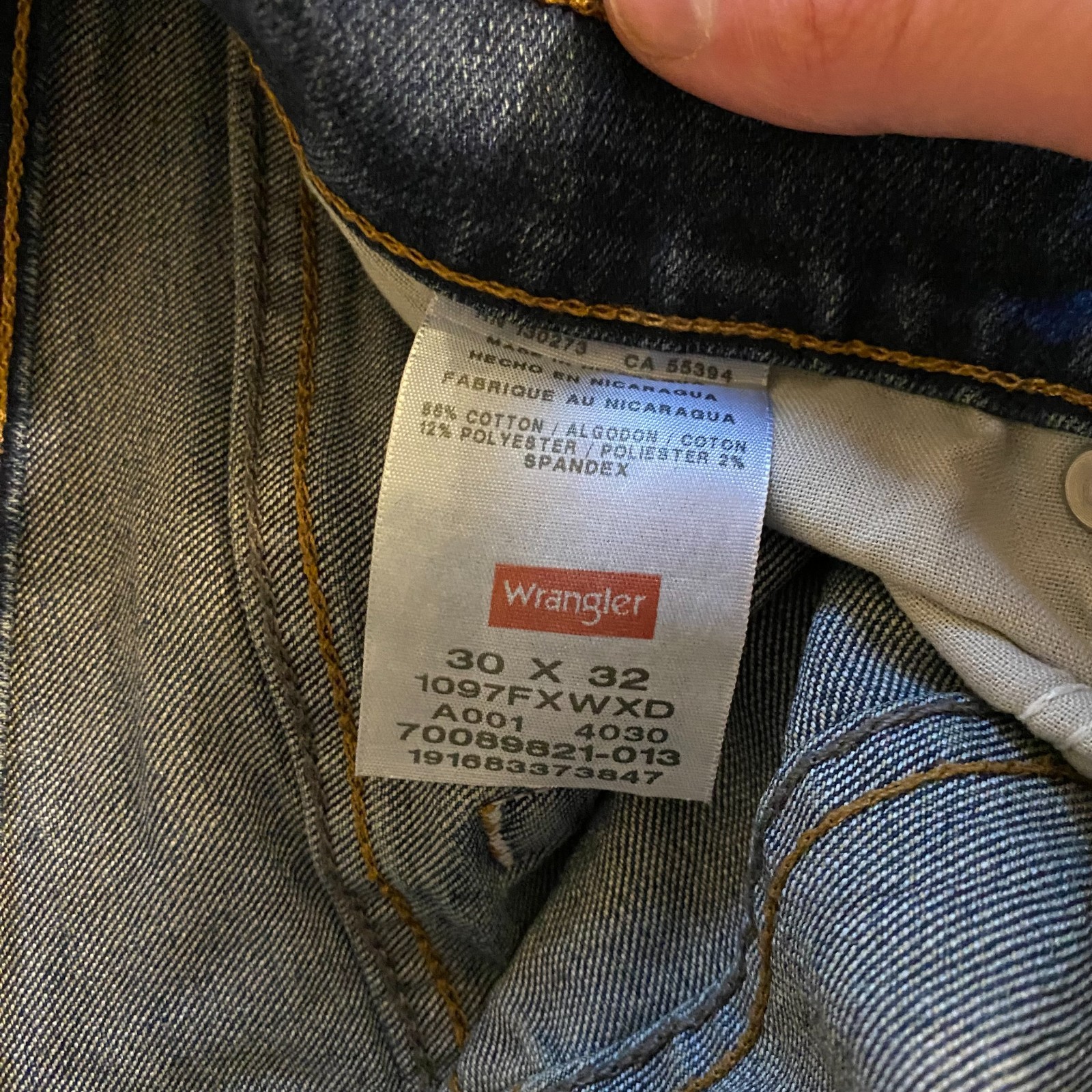 Wrangler Five Star Premium Flex Comfort Relaxed Fit Jeans Blue Denim 30W 32L