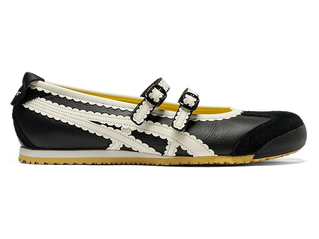 Onitsuka Tiger Mexico 66 TGRS Black White Mary Jane Shoes New w/ Box