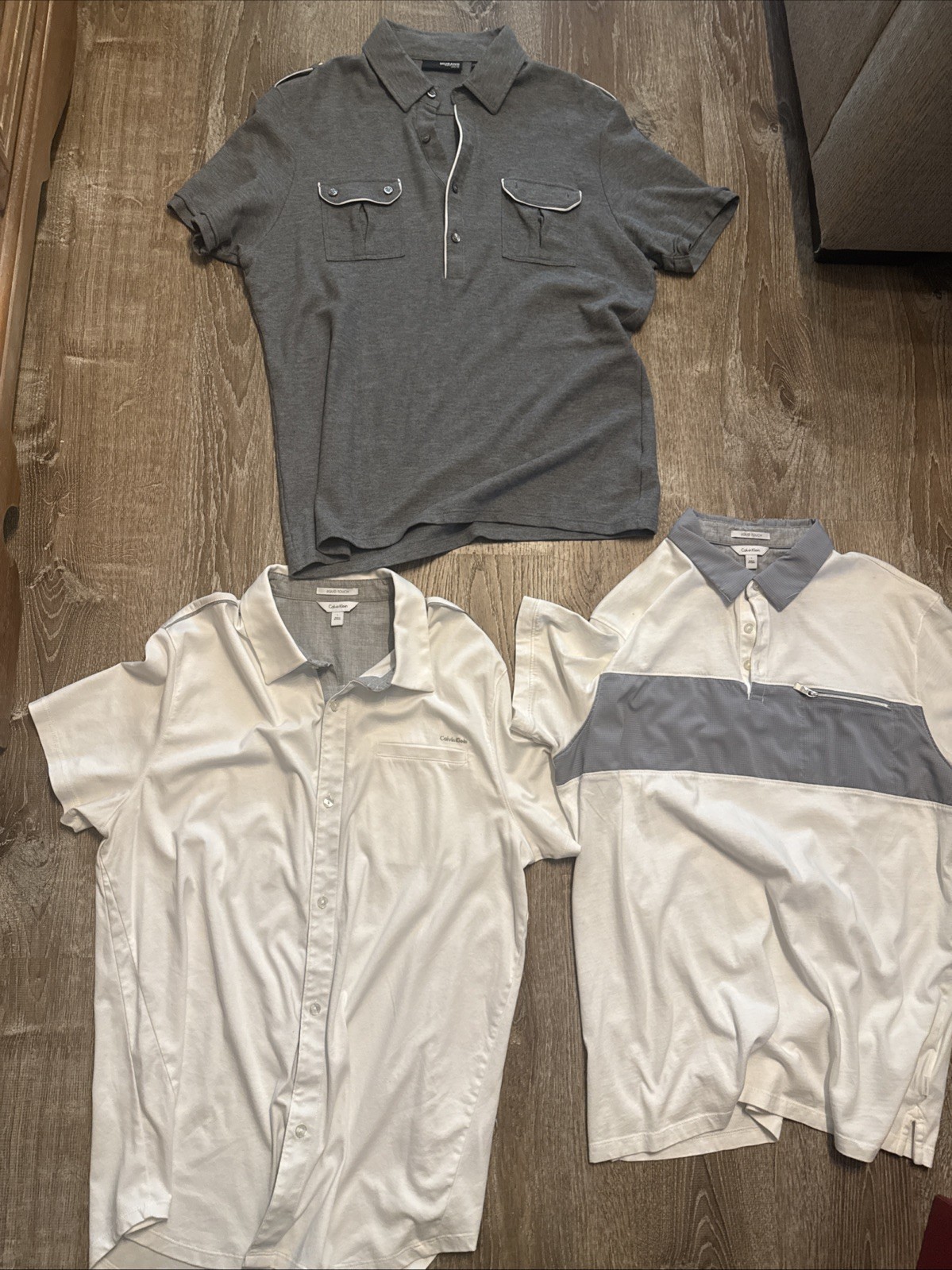 3-Calvin Klein Men’s Liquid Touch & Murano Button Down Shirts Slim Fit-3 SHIRTS