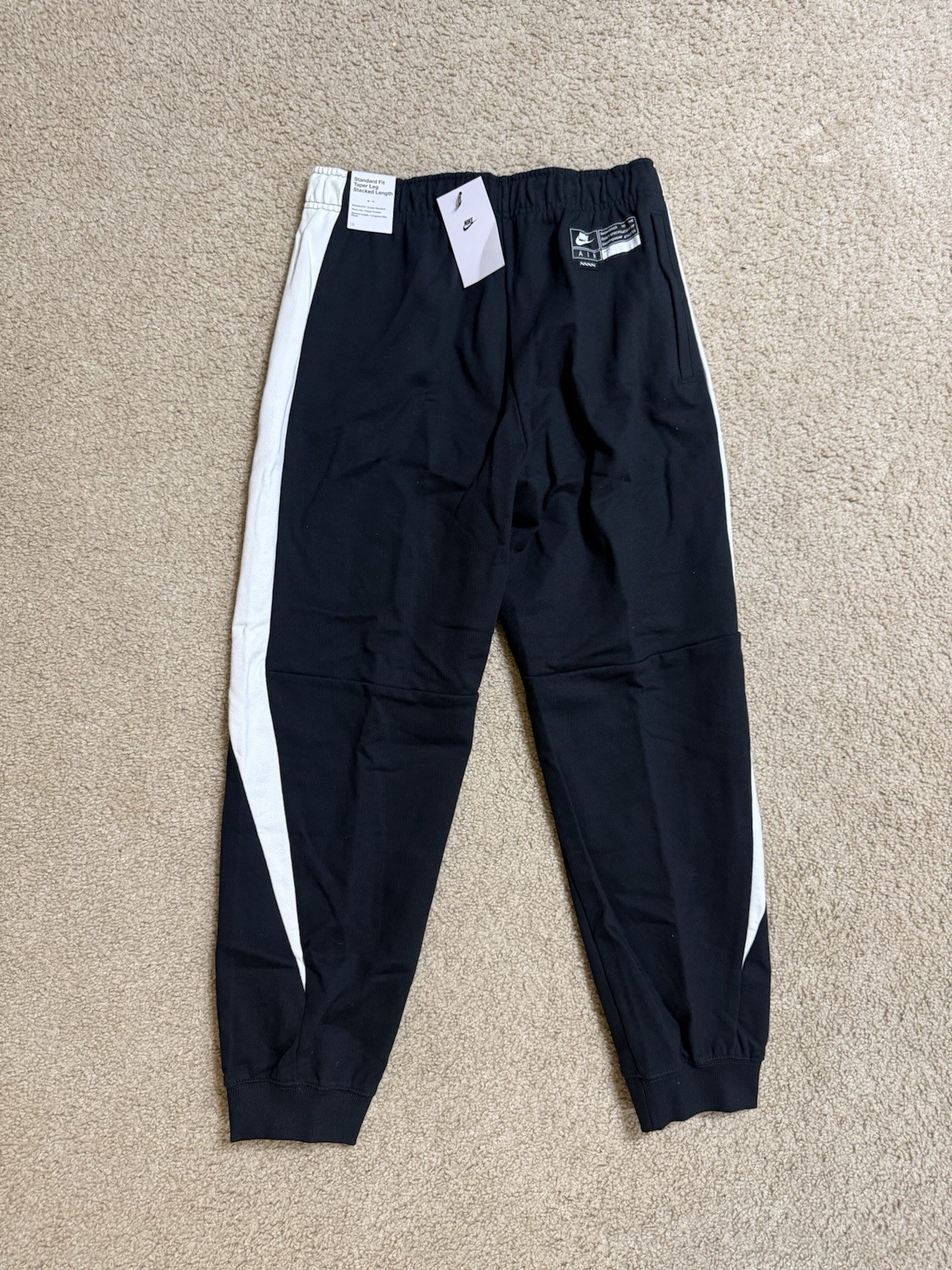 Nike Air Men’s Fleece Sweatsuit Tracksuit Hoodie & Pants Set Black NEW Sz M, L
