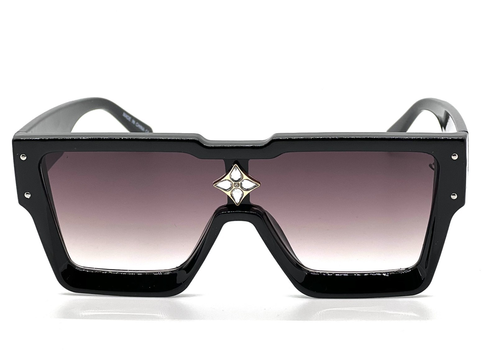 Oversized Classic Elegant Modern Hip Hop Shield SUNGLASSES Large Big Black Frame
