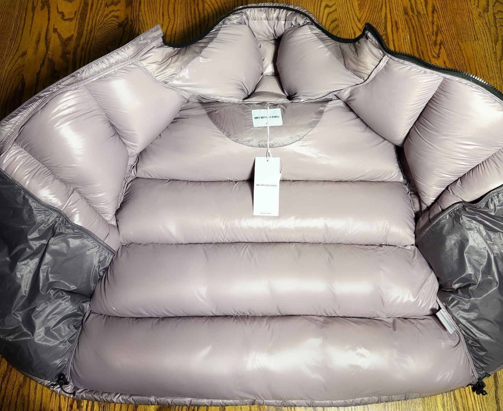 NWT MEN’S MKI MIYUKI ZOKU OVERSTUFFED DOWN PUFFER JACKET LILAC