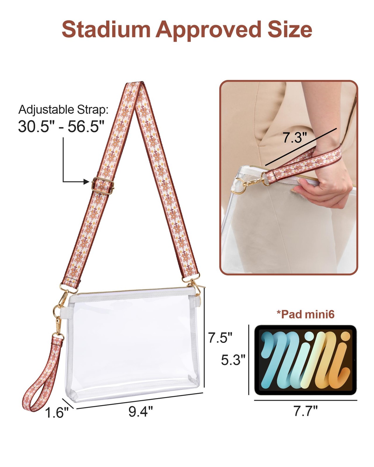 Clear Bag for Stadium Events – Clear Purses for Women Stadium Crossbody, Concert