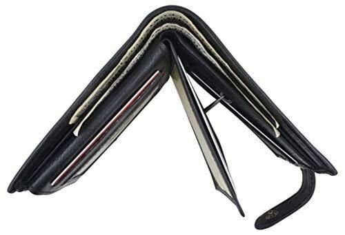 Bifold Men’s Wallet Premium Leather Hipster Credit Card ID Coin Wallet With Snap