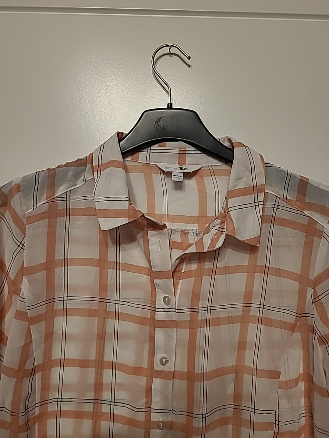 LabelBe Size 12 Womens Beautiful Sheer Shirt Long Sleeves