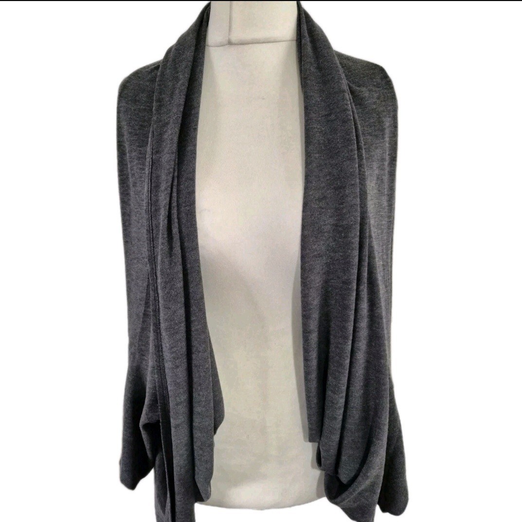 Attitudes By Renee Cardigan Grey Marl Batwing Sleeve Uk2xl Smart Casual