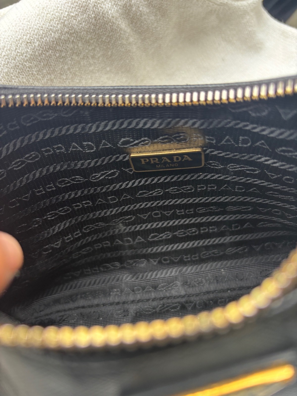 prada re edition 2005 black saffiano leather bag