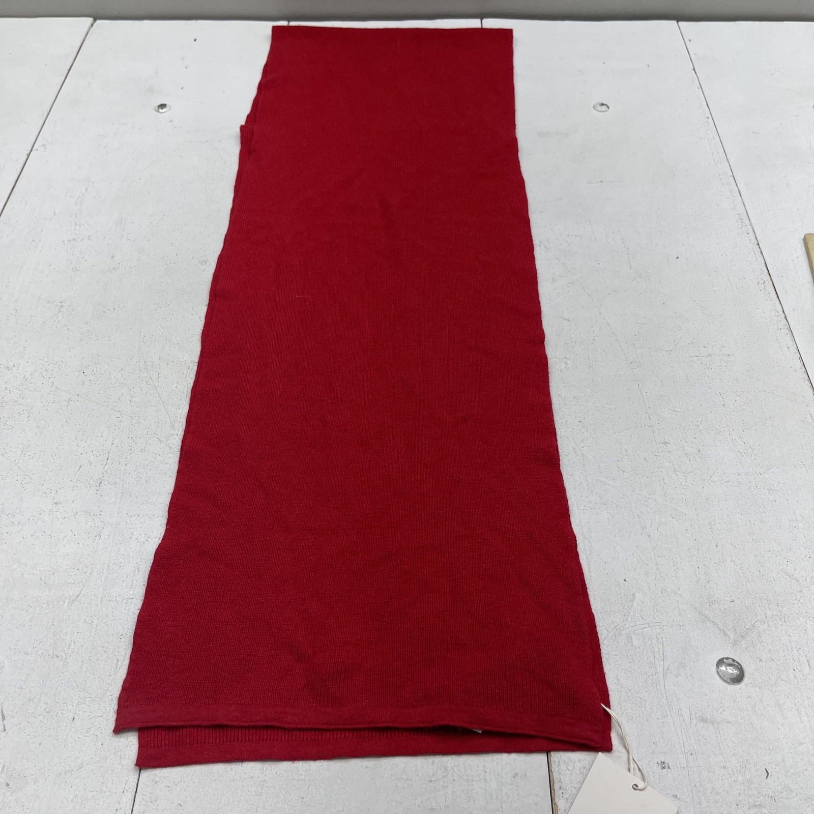 Everlane Scarf Womens One Size Red Wool Hemp Knit Rectangle Winter Cozy Wrap