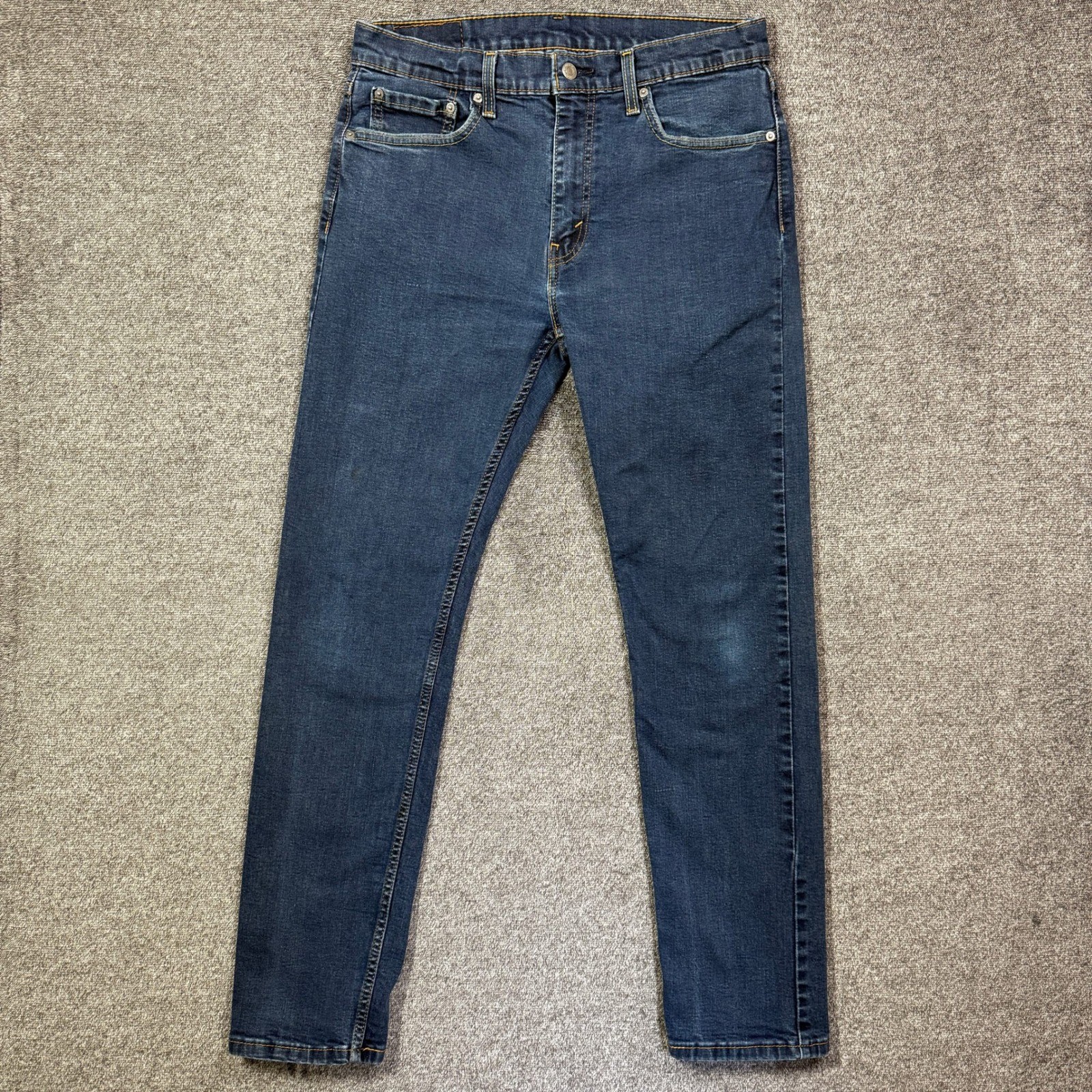 Levi’s 502 Jeans Mens 33×34 Regular Taper Dark Wash Indigo Stretch Denim
