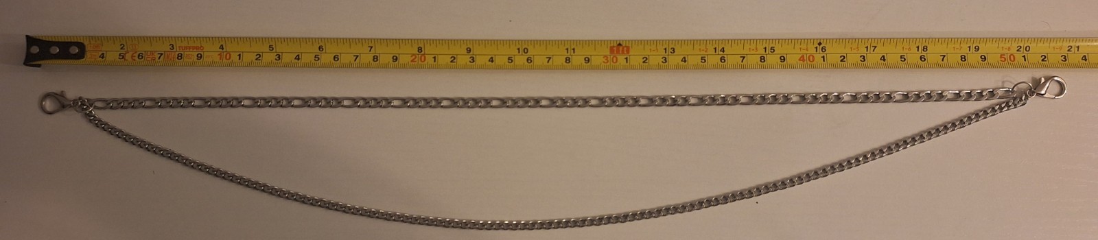 Men’s Silver-Tone Chain Wallet Pocket Chain w/ Lobster Clasps, 21 in